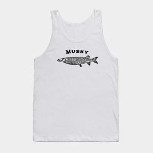 Musky Sports Fishing Design Tank Top